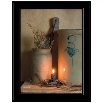 No 3 Bee Sting on a crock 2 Black Framed Print Wall Art