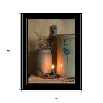 No 3 Bee Sting on a crock 2 Black Framed Print Wall Art