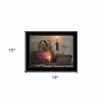 The Red Basket 2 Black Framed Print Wall Art