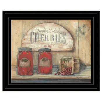 CHERRY JAM 2 Black Framed Print Wall Art