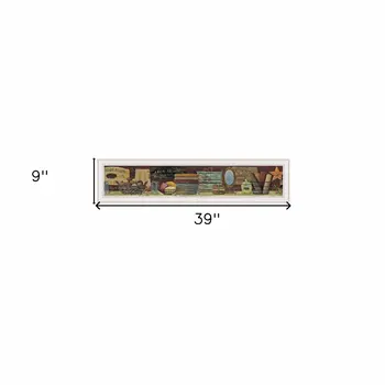 Country Bath Shelf 2 White Framed Print Bathroom Wall Art