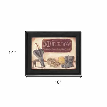 Muddy Shoes Black Framed Print Wall Art
