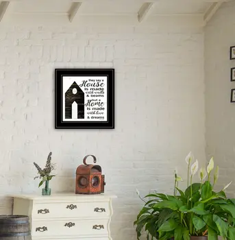 A House Black Framed Print Wall Art