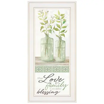 The Love of a Family White Framed Print Wall Art