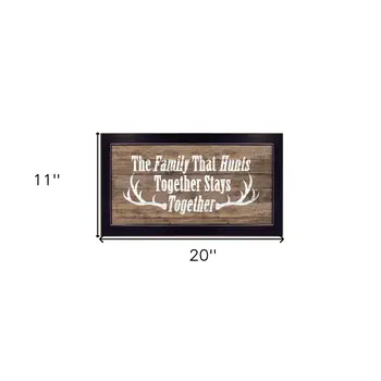 The Family that Hunts Black Framed Print Wall Art