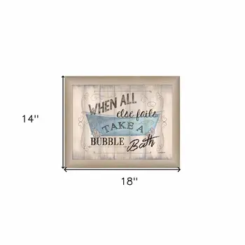 Take a Bubble Bath 1 Brown Framed Print Bathroom Wall Art