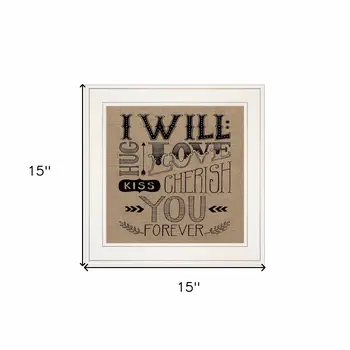 Forever 1 White Framed Print Wall Art