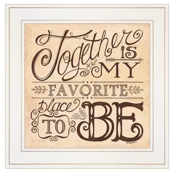 Together 2 White Framed Print Wall Art