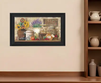Antique Kitchen 3 Black Framed Print Kitchen Wall Art