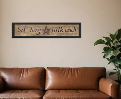 Sit Long Talk Much Black Framed Wall Art
