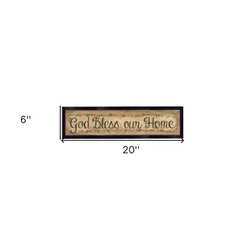 God Bless Our Home 1 Black Framed Print Wall Art