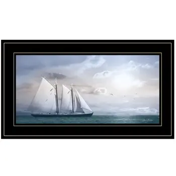 Adventure on the Seas 2 Black Framed Print Wall Art