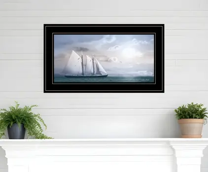 Adventure on the Seas 2 Black Framed Print Wall Art