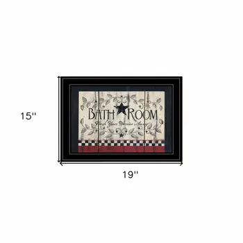Bath Room Black Framed Print Bathroom Wall Art