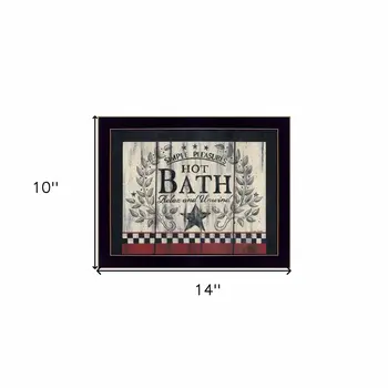Hot Bath 15 Black Framed Print Bathroom Wall Art