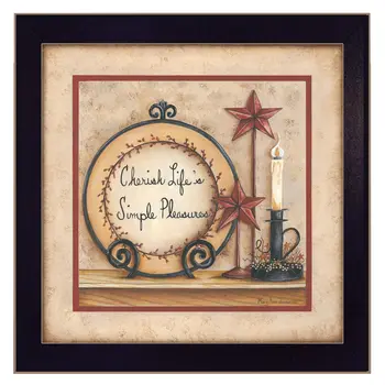 Simple Pleasures 2 Black Framed Print Wall Art