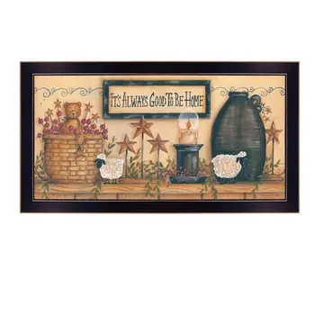 Its Always Good to Be Home Black Framed Print Wall Art