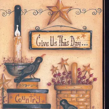 Give Us This Day Black Framed Print Wall Art