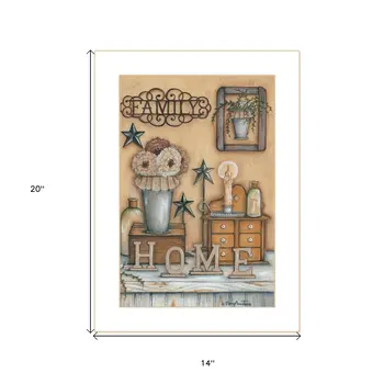 Family 10 White Framed Print Wall Art