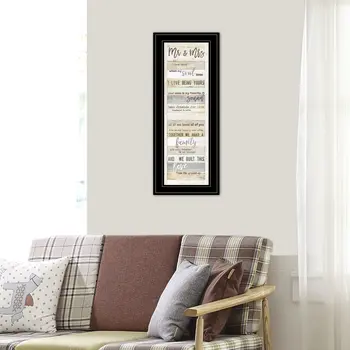 Mr and Mrs 1 Black Framed Print Wall Art