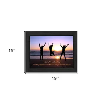 Teamwork 3 Black Framed Print Wall Art
