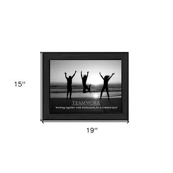 Teamwork 5 Black Framed Print Wall Art