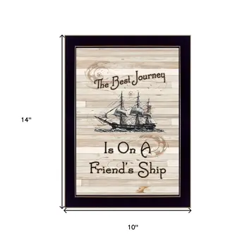 Friendship Journey 2 Black Framed Print Wall Art