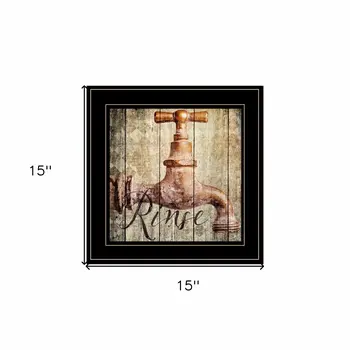 Rinse 2 Black Framed Print Wall Art