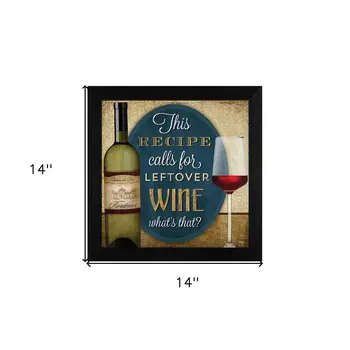 Leftover Wine Black Framed Print Wall Art