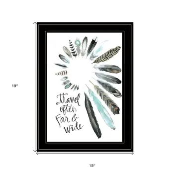 Travel Often Far and Wide 2 Black Framed Print Wall Art