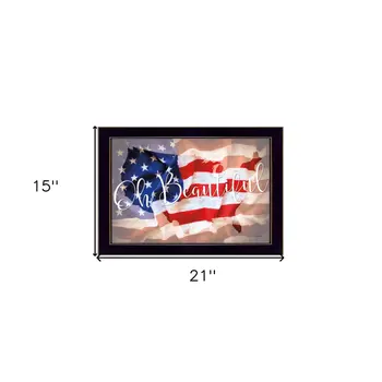 Oh Beautiful America Black Framed Print Wall Art