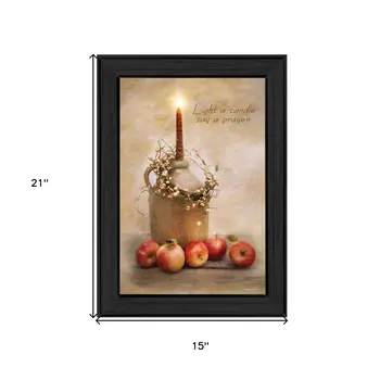 Say A Prayer 2 Black Framed Print Wall Art
