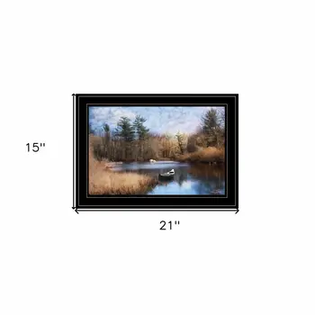 Riverside 2 Black Framed Print Wall Art