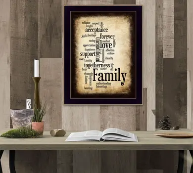 Family 11 Black Framed Print Wall Art