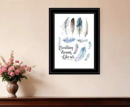 Breathing Dreams Like Air 2 Black Framed Print Wall Art