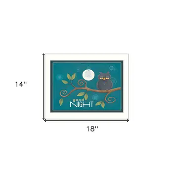 Good Night White Framed Print Wall Art