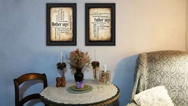 Set Of Two Parents Black Framed Print Wall Art