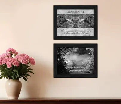 Set Of Two Beauty 2 Black Framed Print Wall Art