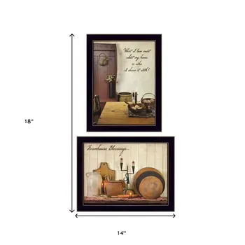 Set Of Two What I Love Most Black Framed Print Wall Art
