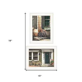 Set Of Two A Picnic Getaway 1 White Framed Print Wall Art