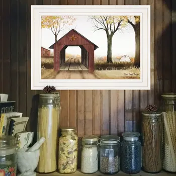 Bucks County Bridge 1 White Framed Print Wall Art