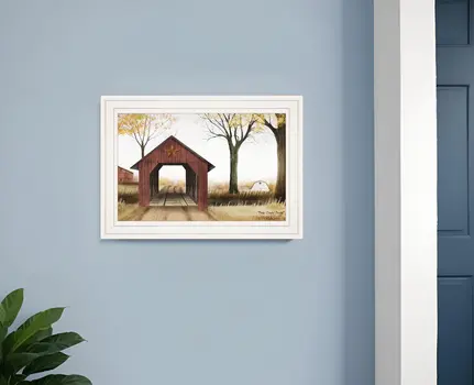 Bucks County Bridge 1 White Framed Print Wall Art