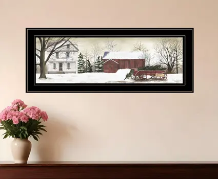 Christmas Trees for Sale 3 Black Framed Print Wall Art