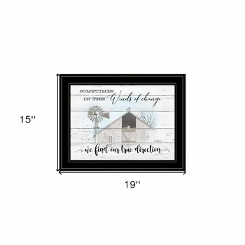 Winds Of Change Windmill on the Farm Black Framed Print Wall Art