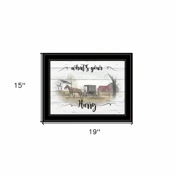 Whats Your Hurry 2 Black Framed Print Wall Art