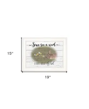 Some See A Weed 1 White Framed Print Wall Art
