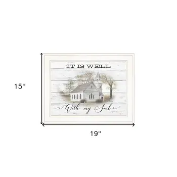 It Is Well 1 White Framed Print Wall Art