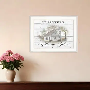 It Is Well 1 White Framed Print Wall Art