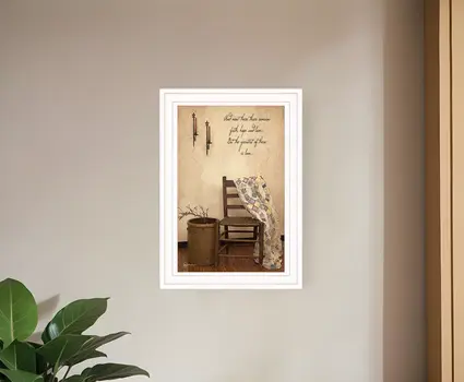 These Three Remain 1 White Framed Print Wall Art