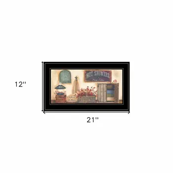 Bath House Collection 3 Black Framed Print Bathroom Wall Art